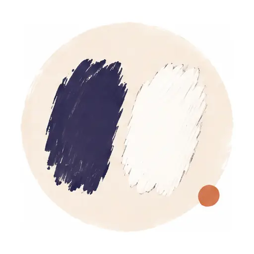 Schematic: Dark to light or bold colors