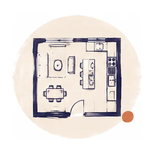 Schematic: Main living areas