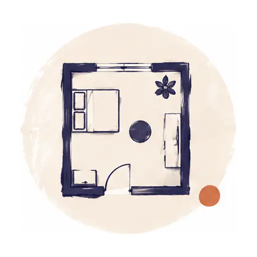 Schematic: One bedroom